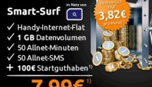 Crash-Deal der Woche – Smart Surf-Tarif für nur 3,82 Euro im Monat im O2-Netz