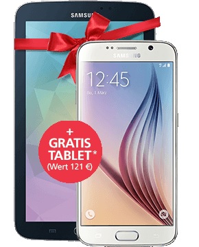 Gratis Samsung Tablet zum Galaxy S6 und S6 edge für junge Leute im O2 Online-Shop