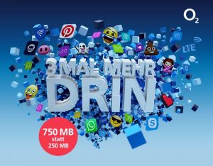 3 mal mehr drin - Gratis O2 Loop Prepaid-SIM und 750 MB Datenflat statt 250 MB