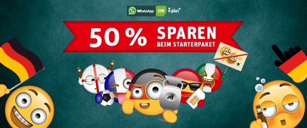 50 Prozent sparen und 30 Tage WhatsApp SIM für nur 5 Euro testen