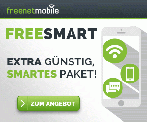 freenetmobile.de freeSmart monatlich kündbarer Handyvertrag mit 500MB Datenflat im Vodafone D2-Netz ab 5,95 Euro monatlich - 2 Euro monatlich sparen bei der Variante mit 24 Monaten Laufzeit