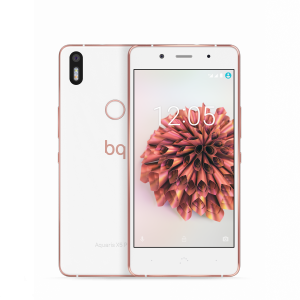 Das neue BQ Aquaris X5 Plus in weiß Vorderseite und Rückseite