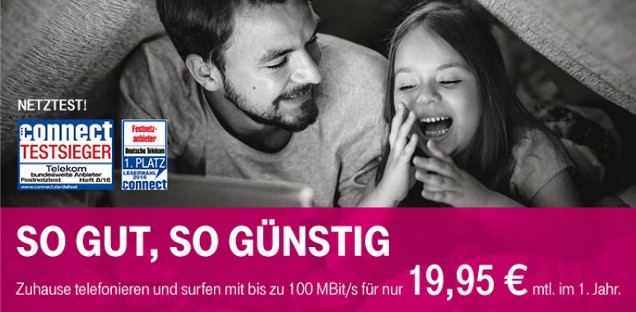 Telekom MagentaZuhause für nur 19,95 Euro monatlich im ersten Jahr nutzen