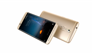 ZTE Axon 7 mini in gold Vorder- und Rückseite schwebend