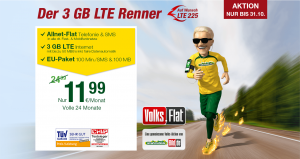 Die smartmobil.de Volks-Flat mit 3GB LTE Datenflat inklusive EU-Option - Runnig Heino