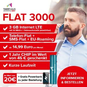 Tarifhaus verschenkt Powerbank fürs Handy zu jeder Bestellung