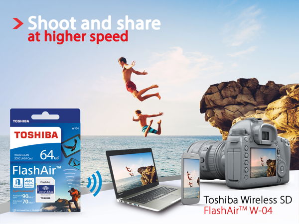 Die vierte Generation: Toshiba zeigt FlashAir™-Wireless-SD-Karte auf der CeBIT 2017