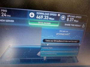 primacom Speedtest Screenshot