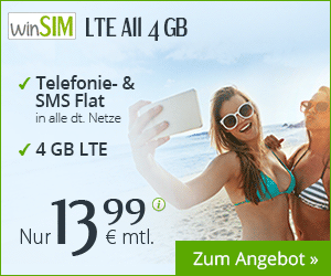winSIM Allnetflat Handytarif LTE All 4 GB