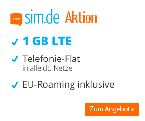 sim.de Allnetflat Handyvertrag mit 1GB LTE Datenvolumen für nur 5,99 Euro monatlich