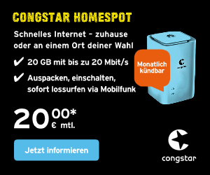 congstar Homespot: innovative DSL-Alternative mit neuen Varianten bis 50 GB