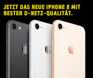 Das iPhone 8 bei congstar.de mit billigem D1-Netz Handyvertrag besonders günstig