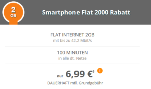modeo klarmobil.de Top-Deal mit 2 GB und 100 Minuten für dauerhaft nur 6,99 Euro im Monat