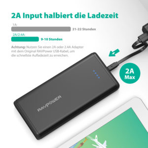 Neue Powerbank von RAVPower versorgt Smartphones mit nahezu endloser Energie