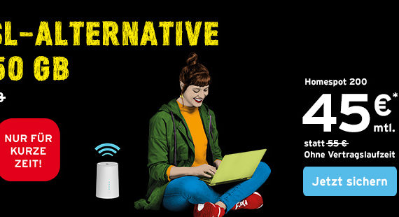 congstar Homespot Aktion – mehr Datenvolumen