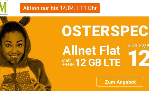 winSIM Oster-Special - 12 GB LTE Allnetflat Handyvertrag für 12,99 Euro monatlich