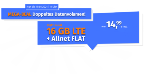 PremiumSIM Tarif-Aktion - LTE Handytarif mit 16GB für unter 15 Euro monatlich