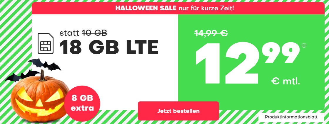 Halloween Sales bei handyvertrag.de