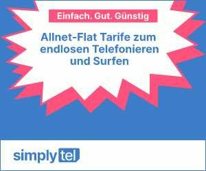 Aktionstarif von simplytel: 15 GB Allnetflat Handyvertrag für nur 11,99 Euro monatlich